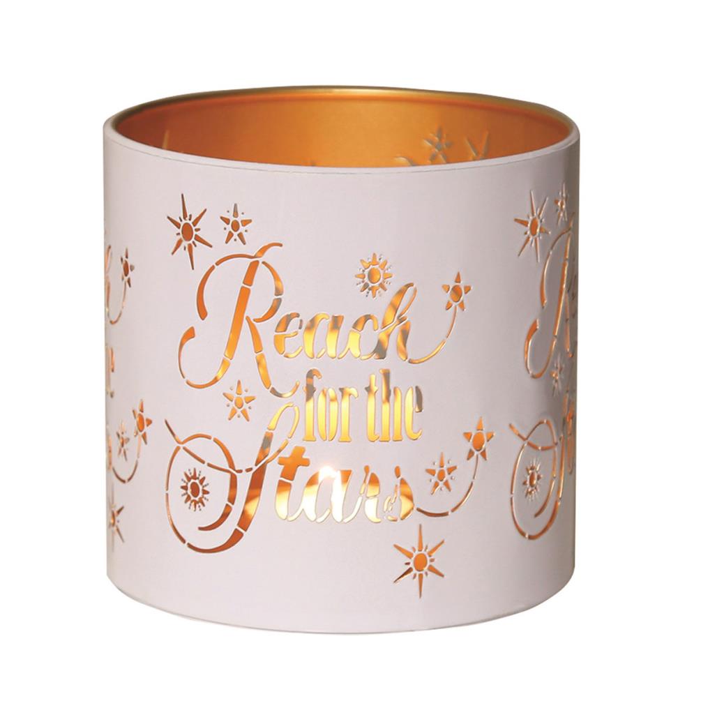 Aroma White & Gold Reach for the Stars Jar Sleeve & Wax Melt Warmer Extra Image 2